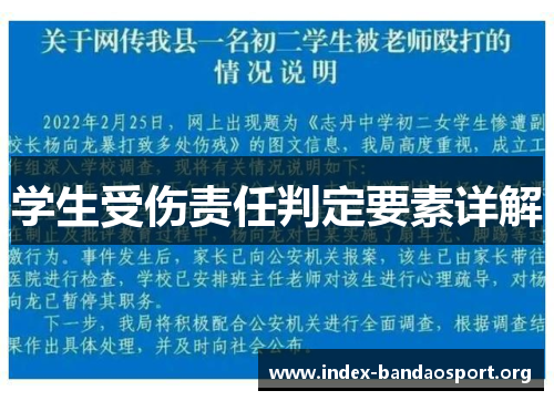 学生受伤责任判定要素详解 学生受伤责任判定要素详解